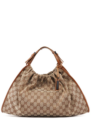 Gucci 76554 Beige GG Dual Handle Handbag