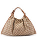 Gucci 76554 Beige GG Dual Handle Handbag