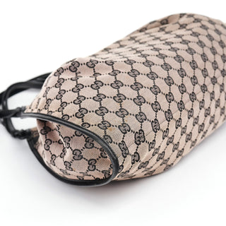 Gucci 76554 Beige GG Ruched Hobo Bag