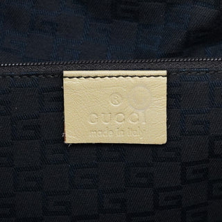 Gucci 76554 Beige Leather Ruched Hobo Bag