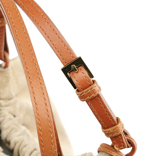 Gucci 76554 Beige Suede Ruched Handbag