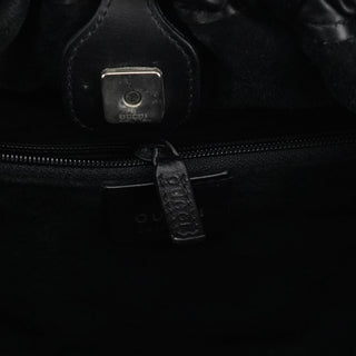 Gucci 76554 Black Calfskin Ruched Bag