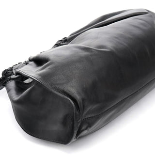 Gucci 76554 Black Calfskin Ruched Bag