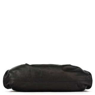 Gucci 76554 Black Calfskin Ruched Bag