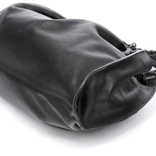 Gucci 76554 Black Calfskin Ruched Handbag