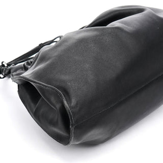 Gucci 76554 Black Calfskin Ruched Handbag