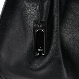 Gucci 76554 Black Calfskin Ruched Handbag
