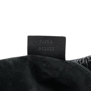 Gucci 76554 Black Calfskin Ruched Handbag