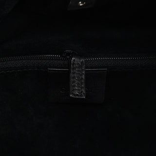 Gucci 76554 Black Calfskin Ruched Handbag