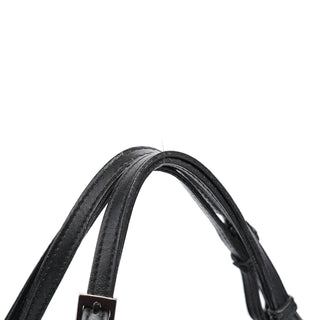 Gucci 76554 Black Leather Ruched Bag