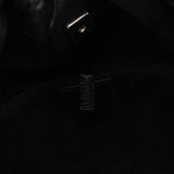 Gucci 76554 Black Leather Ruched Bag