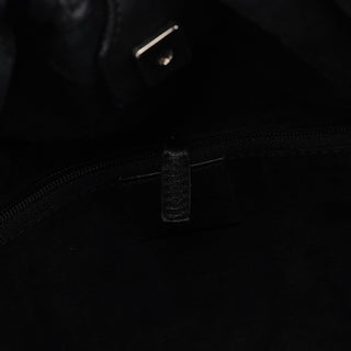 Gucci 76554 Black Leather Ruched Bag