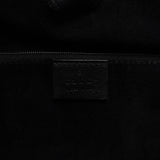 Gucci 76554 Black Leather Ruched Bag
