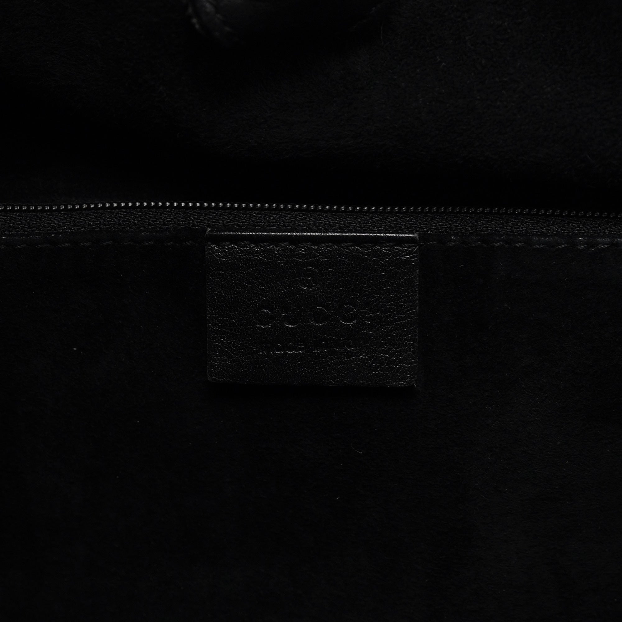 Gucci 76554 Black Leather Ruched Bag