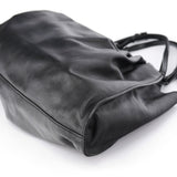 Gucci 76554 Black Leather Ruched Bag