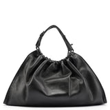 Gucci 76554 Black Leather Ruched Bag
