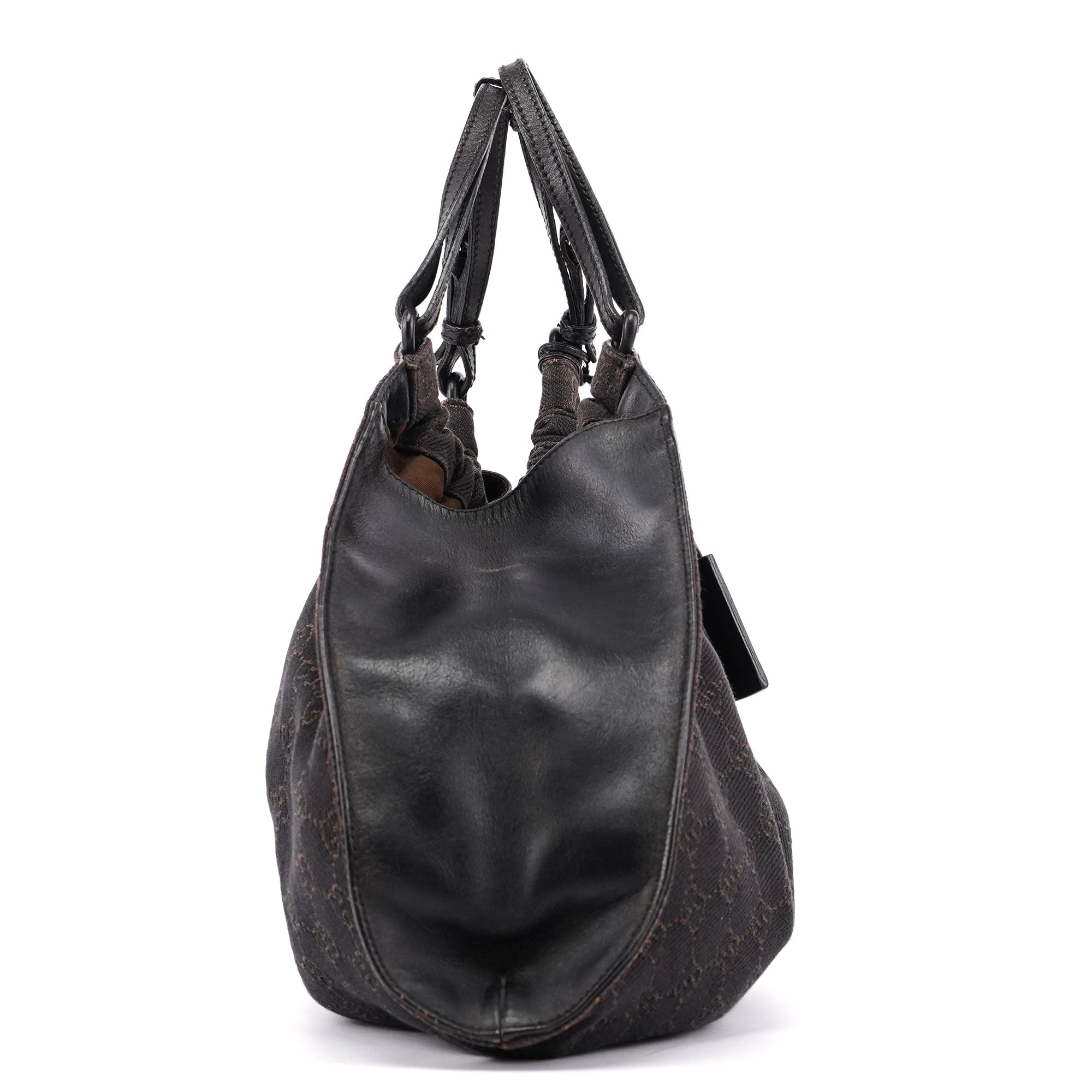 Gucci 76554 Brown GG Dual Handle Bag