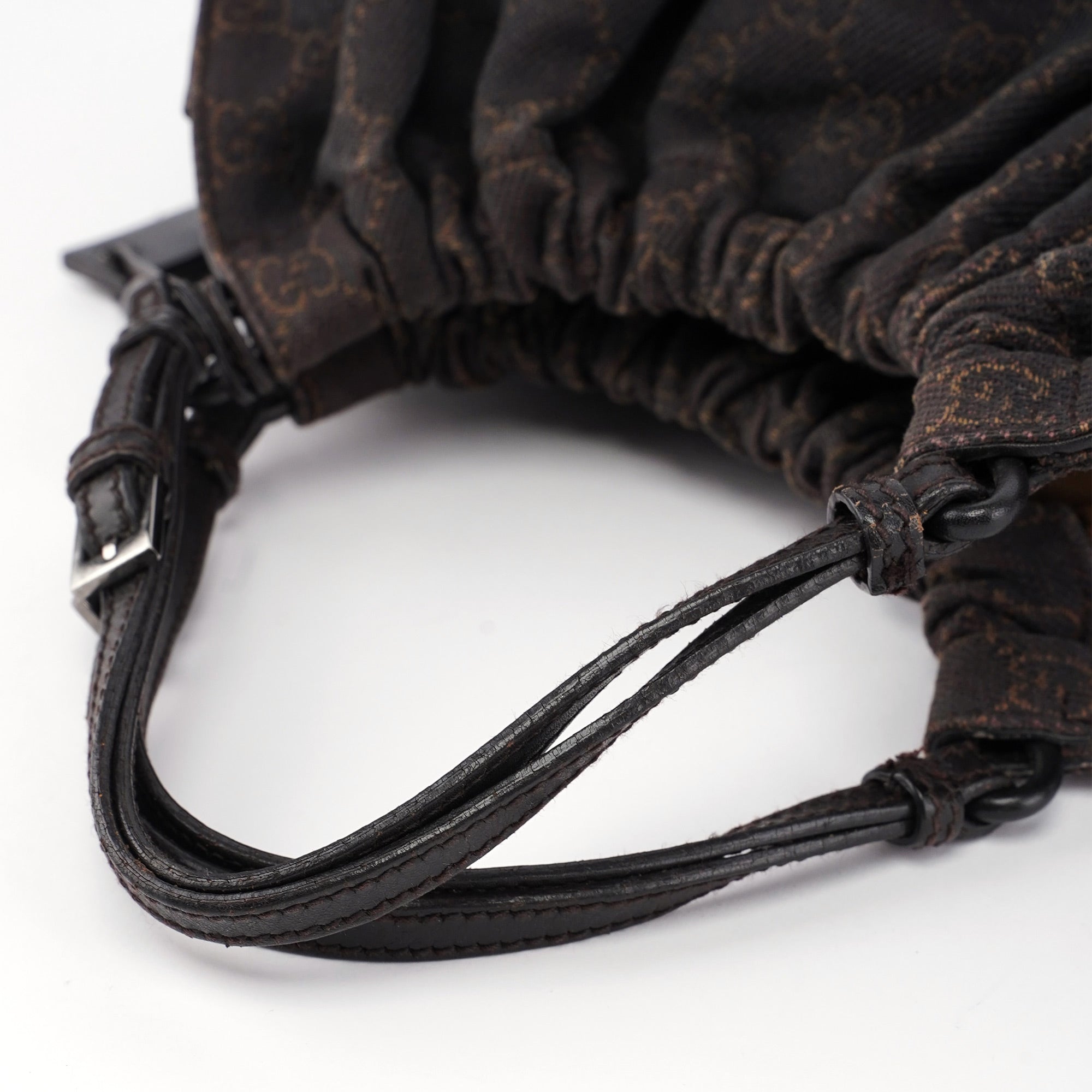 Gucci 76554 Brown GG Dual Handle Bag