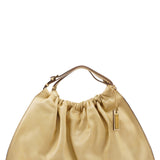 Gucci 76554 Ivory Leather Ruched Tote Bag