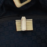 Gucci 76554 Ivory Leather Ruched Tote Bag