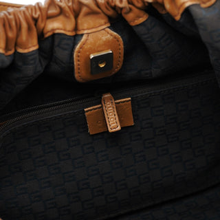 Gucci 76554 Light Brown Ruched Tote Bag