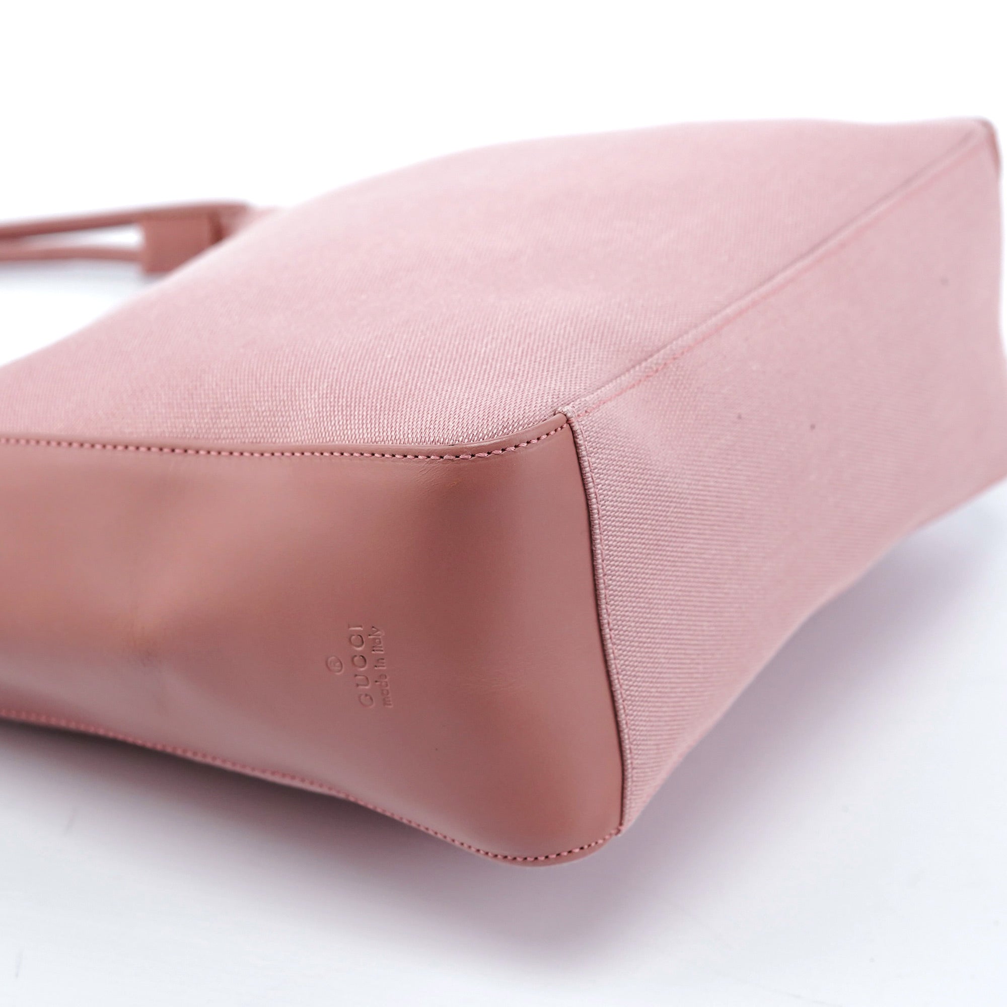 Gucci 77112 Pink Canvas Hobo Shoulder Bag