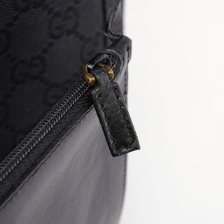 Gucci 90640 Black GG Drawstring Shoulder Bag