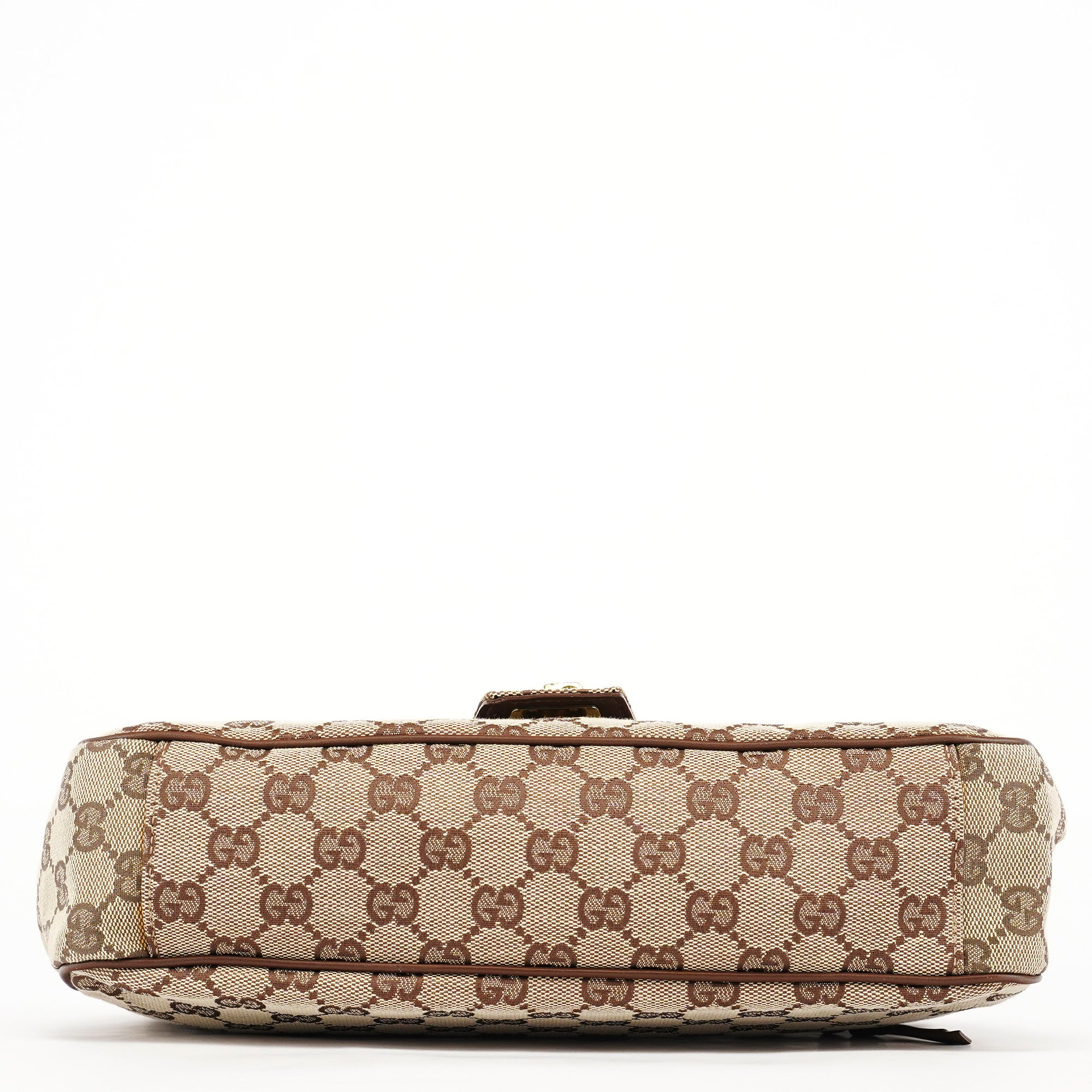 Gucci 90643 Sac porté épaule Turnlock en toile GG beige