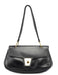 Gucci 90643 Black Calfskin Buckle Shoulder Bag