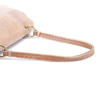 Gucci 90643 Pale Pink Lizard Shoulder Bag