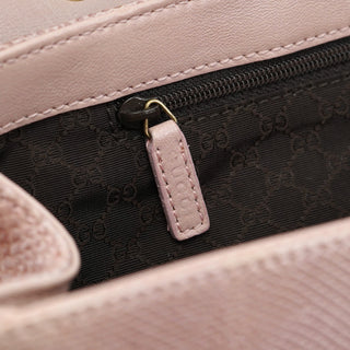 Gucci 90643 Pale Pink Lizard Shoulder Bag