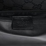 Gucci 90644 Black GG Canvas Drawstring Shoulder Bag