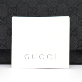 Gucci 90646 Black GG Leather Shoulder Bag
