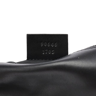 Gucci 90646 Black GG Leather Shoulder Bag