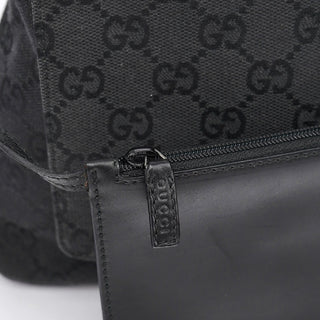 Gucci 90646 Black GG Leather Shoulder Bag