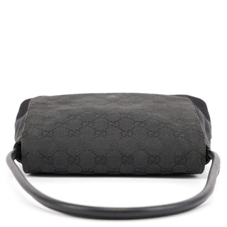 Gucci 90646 Black GG Leather Shoulder Bag