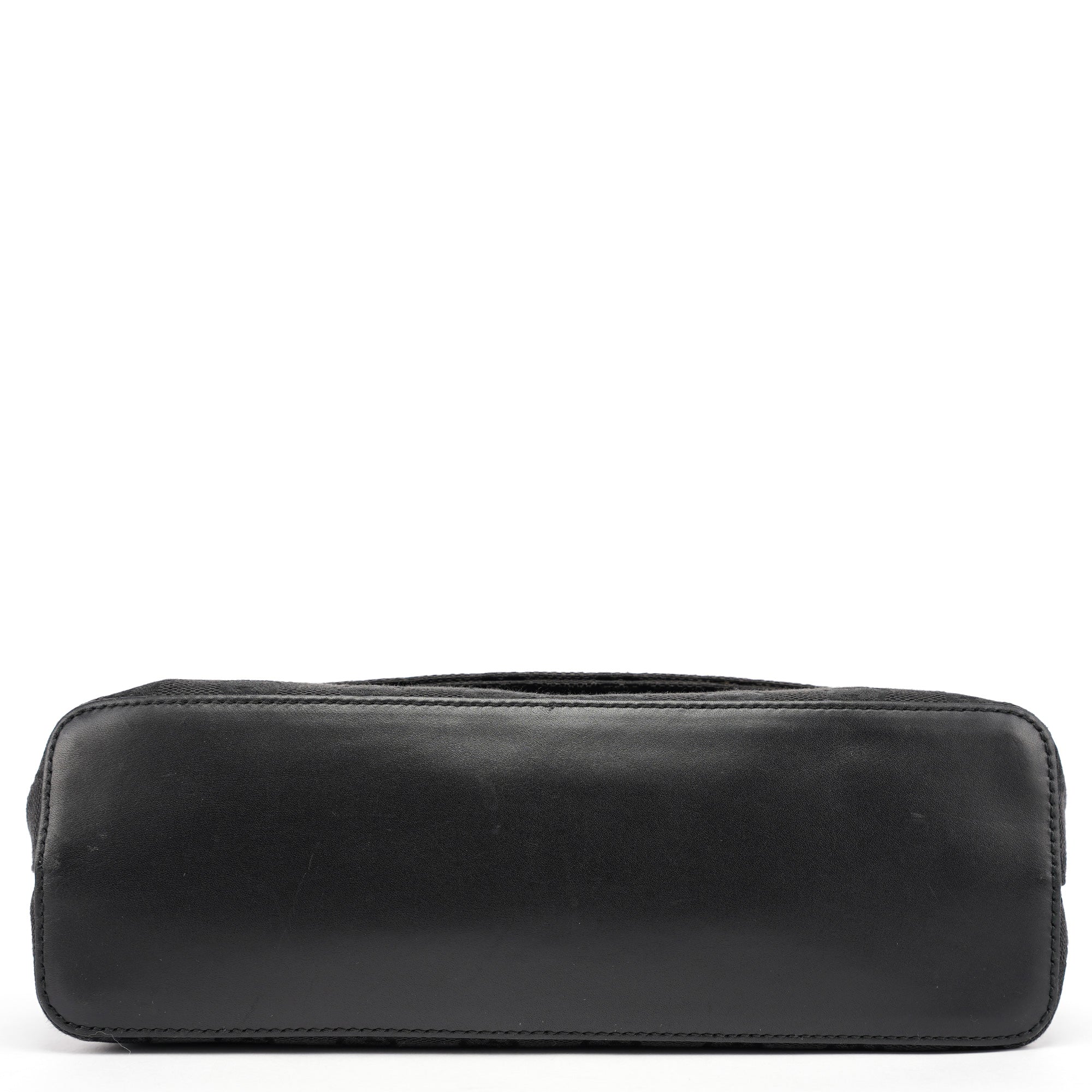 Gucci 90646 Black GG Leather Shoulder Bag