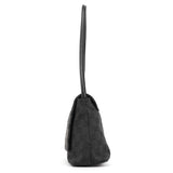 Gucci 90646 Black GG Leather Shoulder Bag