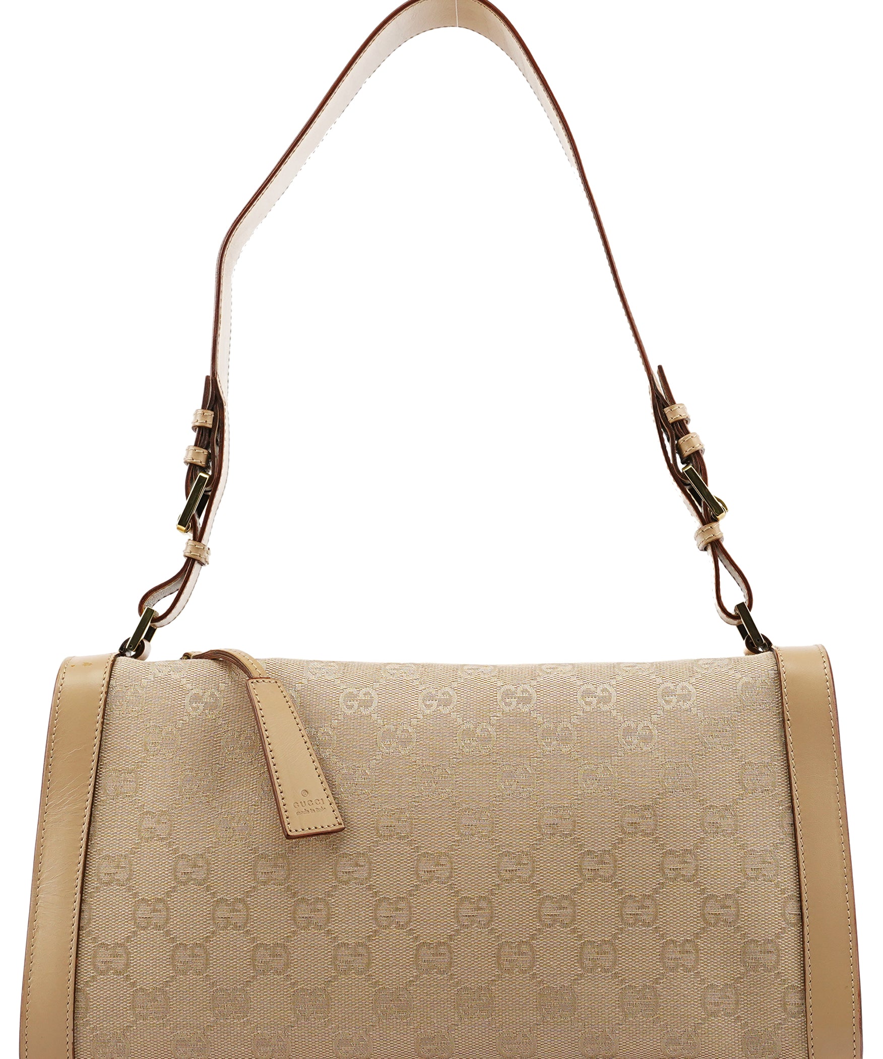 Gucci 92706 Beige GG Canvas Shoulder Bag