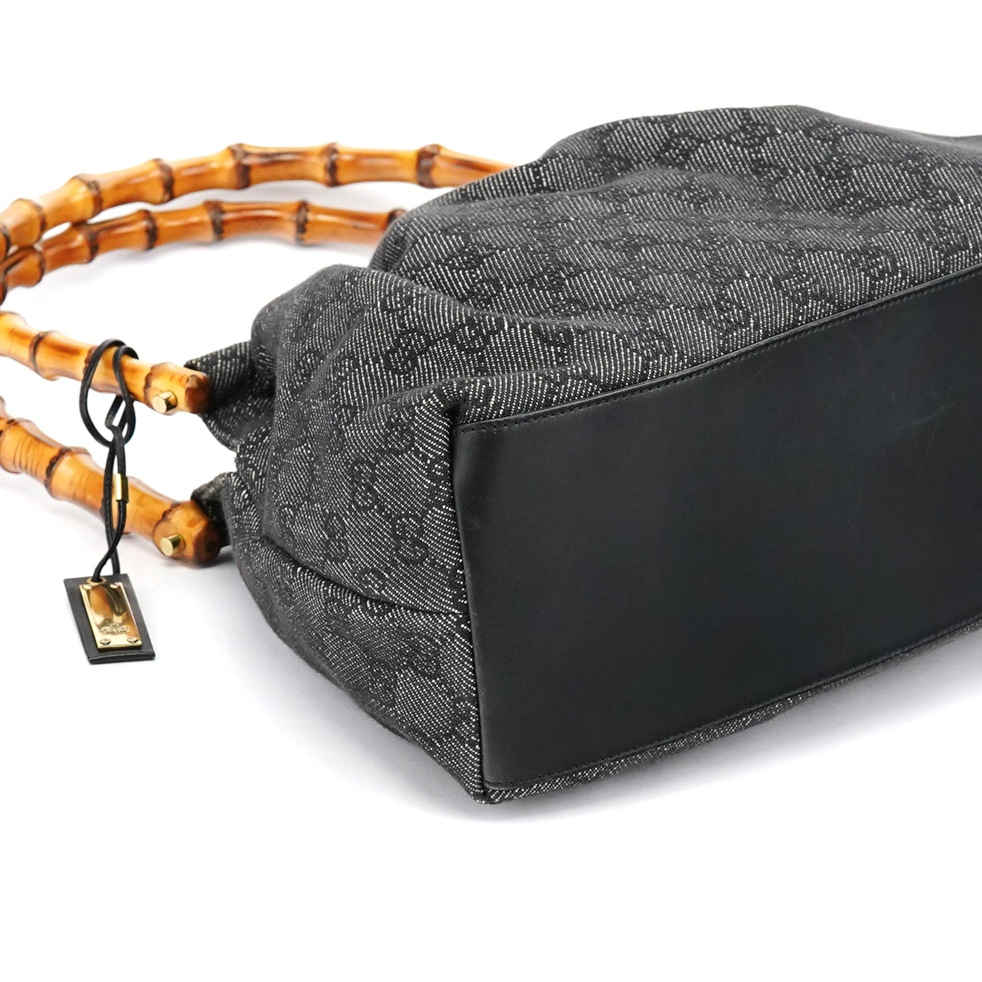 Gucci 92708 Sac Bamboo en denim GG anthracite