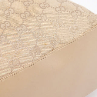 Gucci 92709 Beige GG Bamboo Handle Shoulder Bag