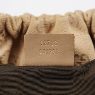 Gucci 92709 Beige GG Bamboo Handle Shoulder Bag