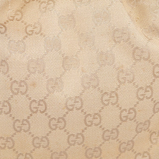 Gucci 92709 Beige GG Bamboo Handle Shoulder Bag