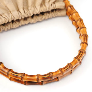 Gucci 92709 Beige GG Bamboo Handle Shoulder Bag