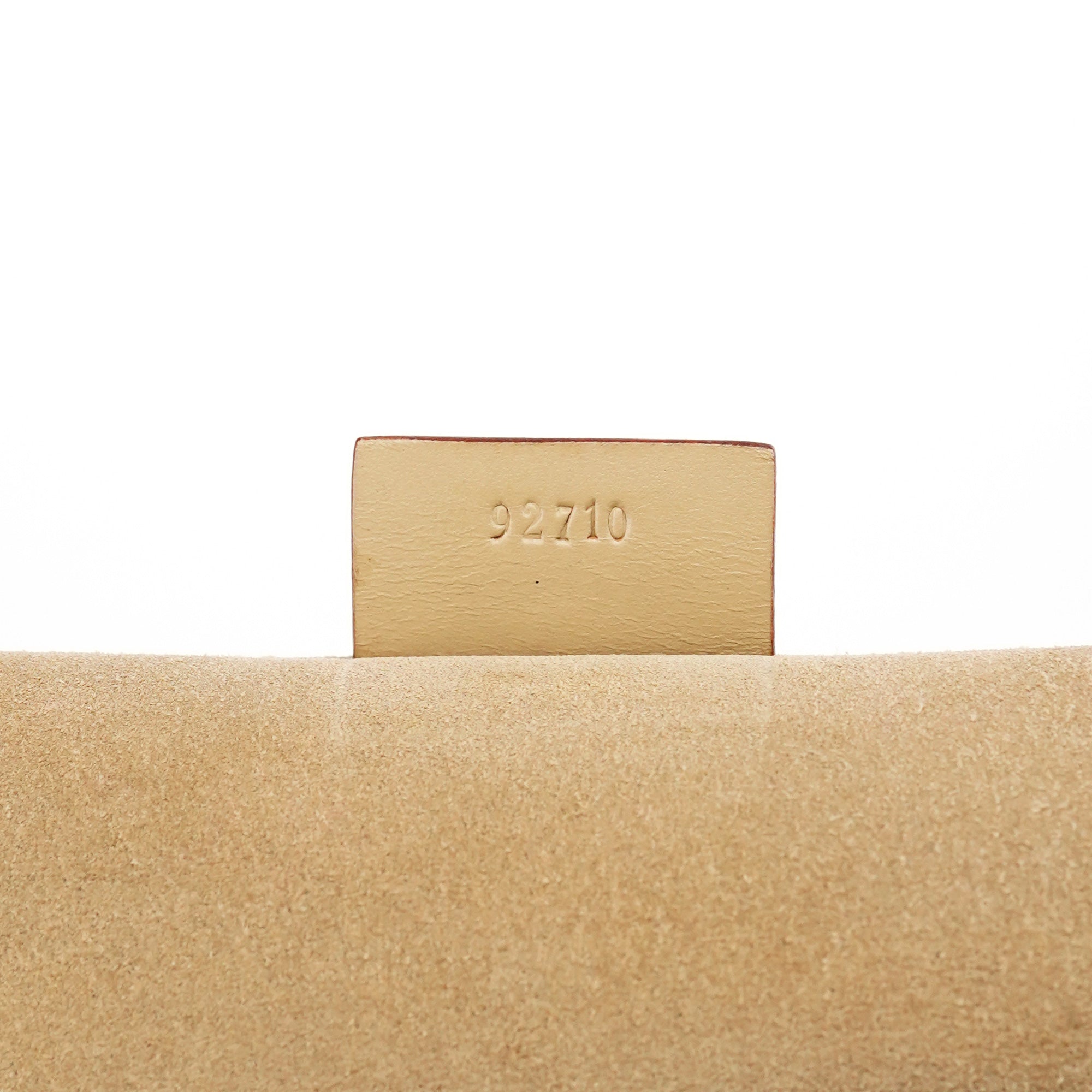 Gucci 92710 Beige GG Canvas Leather Shoulder Bag