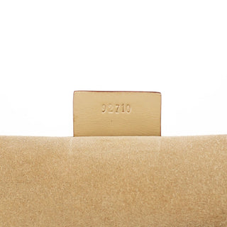 Gucci 92710 Beige GG Canvas Leather Shoulder Bag