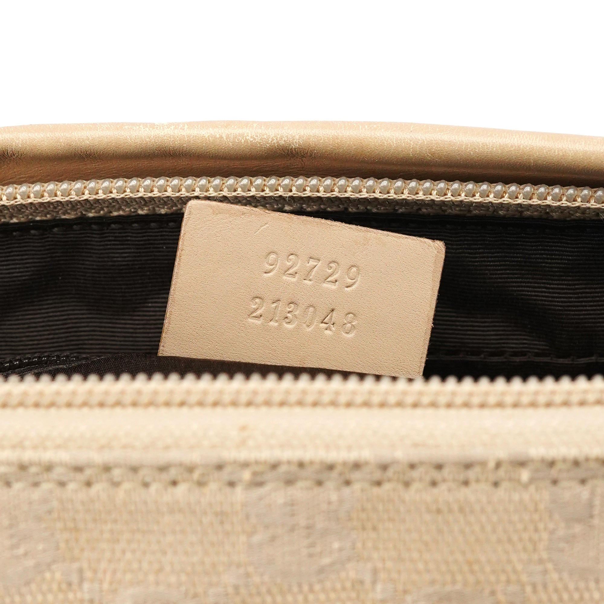 Gucci 92729 Beige GG Leather Tote Bag