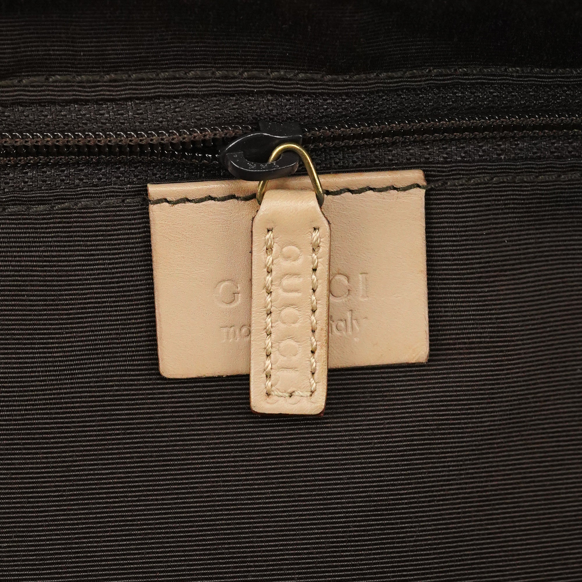 Gucci 92729 Beige GG Leather Tote Bag