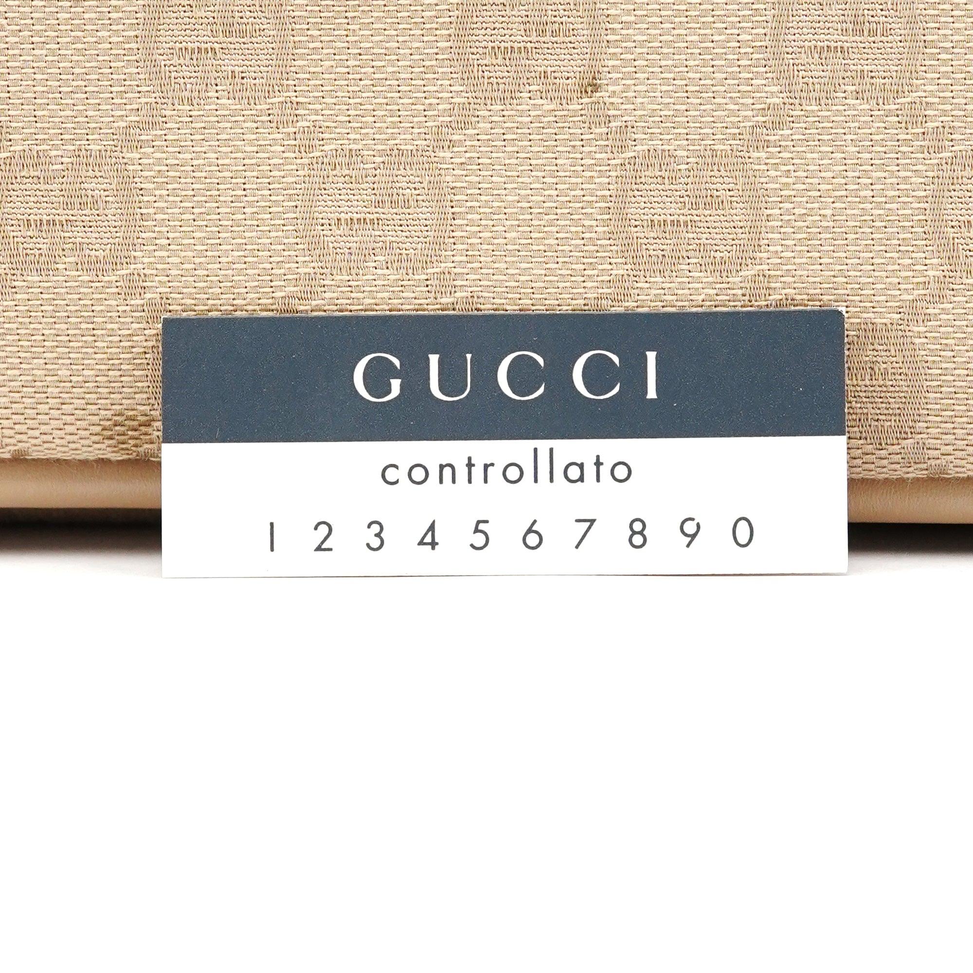 Gucci 92729 Beige GG Leather Tote Bag