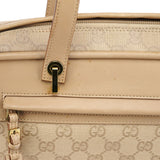 Gucci 92729 Beige GG Leather Tote Bag